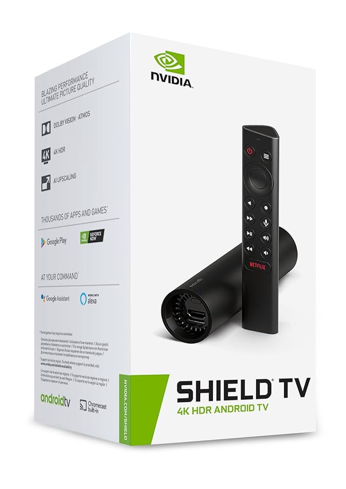 現行モデルNVIDIA SHIELD TV 4kストリーミングメディアプレーヤー NVIDIA Shield TV 4K HDR Streaming Media Player with Remote